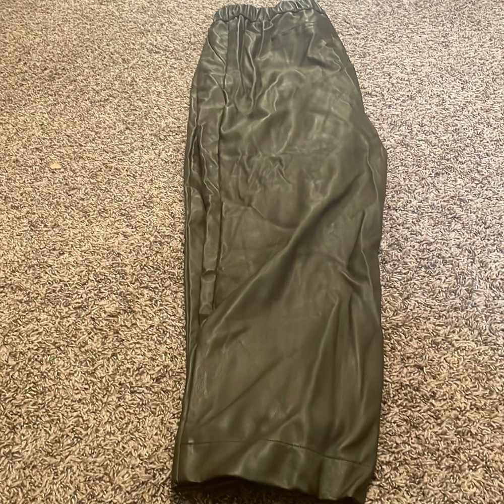 Faux leather pants